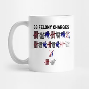 88 FELONY CHARGES - Red, White & Blue - Front Mug